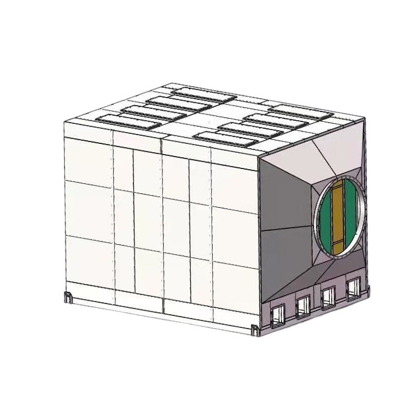 هيكل التحميل العلوي والتفريغ الجانبي صندوق امتصاص الكربون المنشط المصنوع من الفولاذ المقاوم للصدأ 304