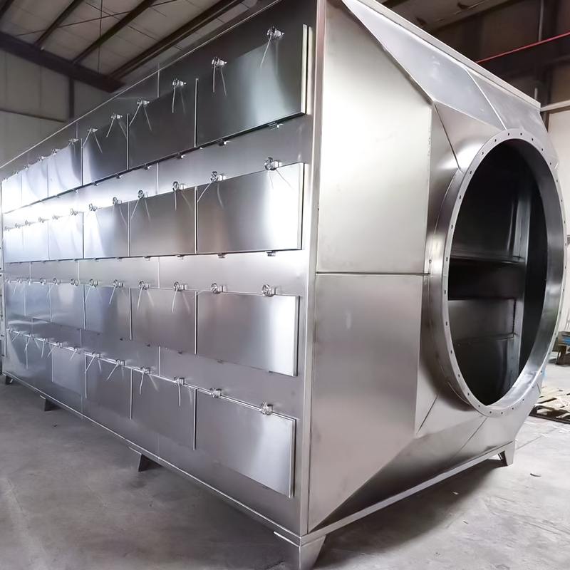 هيكل درج صندوق امتصاص الكربون المنشط المصنوع من الفولاذ المقاوم للصدأ 304