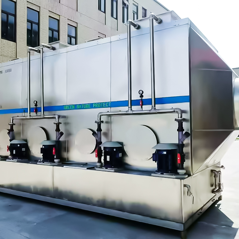 برج غسيل أفقي من الفولاذ المقاوم للصدأ 304